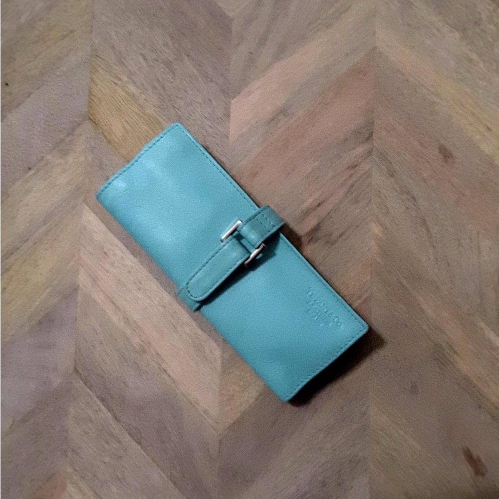 Tiffany Blue Leather travel jewelry roll